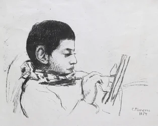 Porträt von Lucien Pissarro, 1874